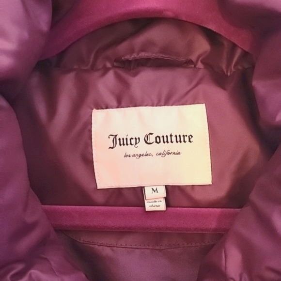 Juicy Couture Purple Insulated Vest with Side Zippered Pockets, Size: M - Picture 7 of 7